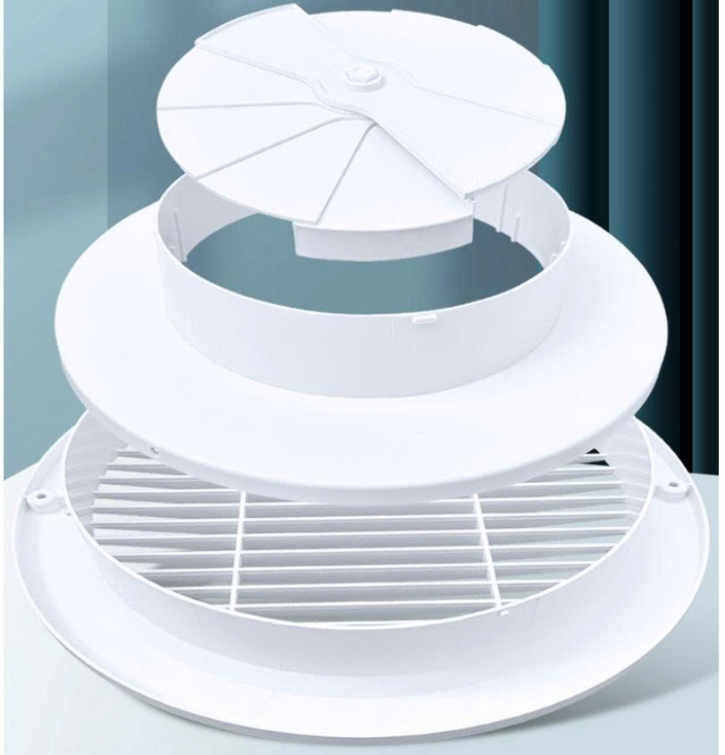 Miệng Gió Khuếch Tán Tròn ABS Φ360 Có Cánh Điều Chỉnh Gió - Ảnh 2